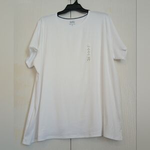 Croft & Barrow Women's Plus Size 3X Classic White Tee